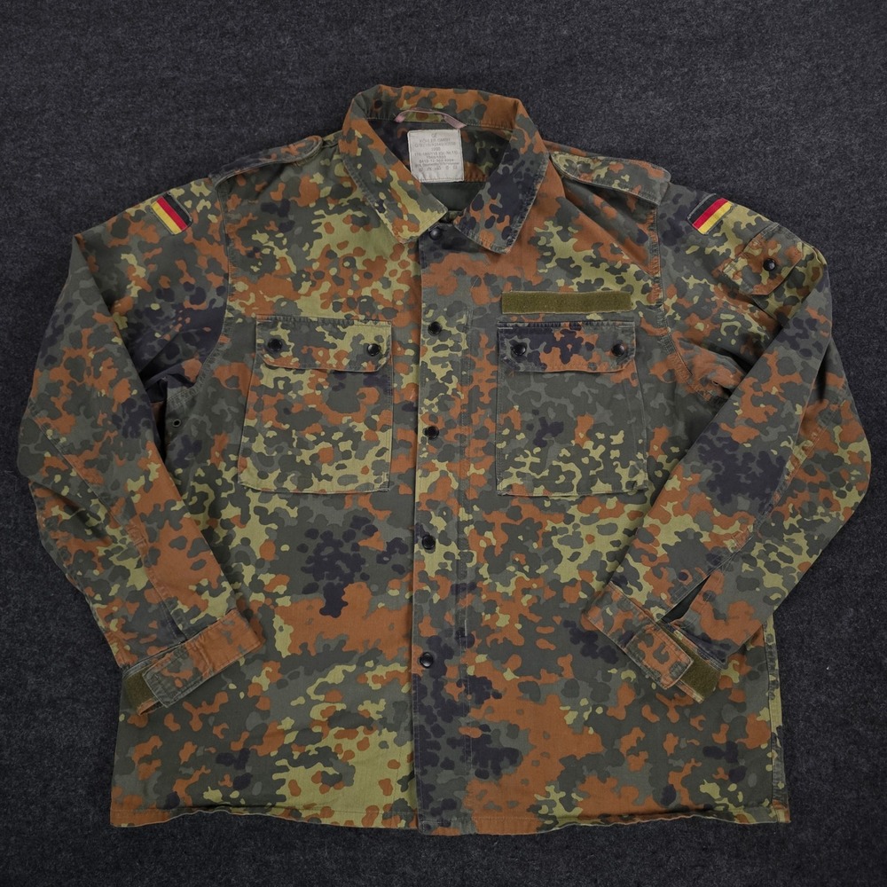 Vintage German Army Flecktarn Camo Field Shirt Jacket Bundeswehr Gr 11 Men's